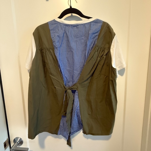 Zara Patchwork Tie-Back Tee – Size L - Picture 3 of 7